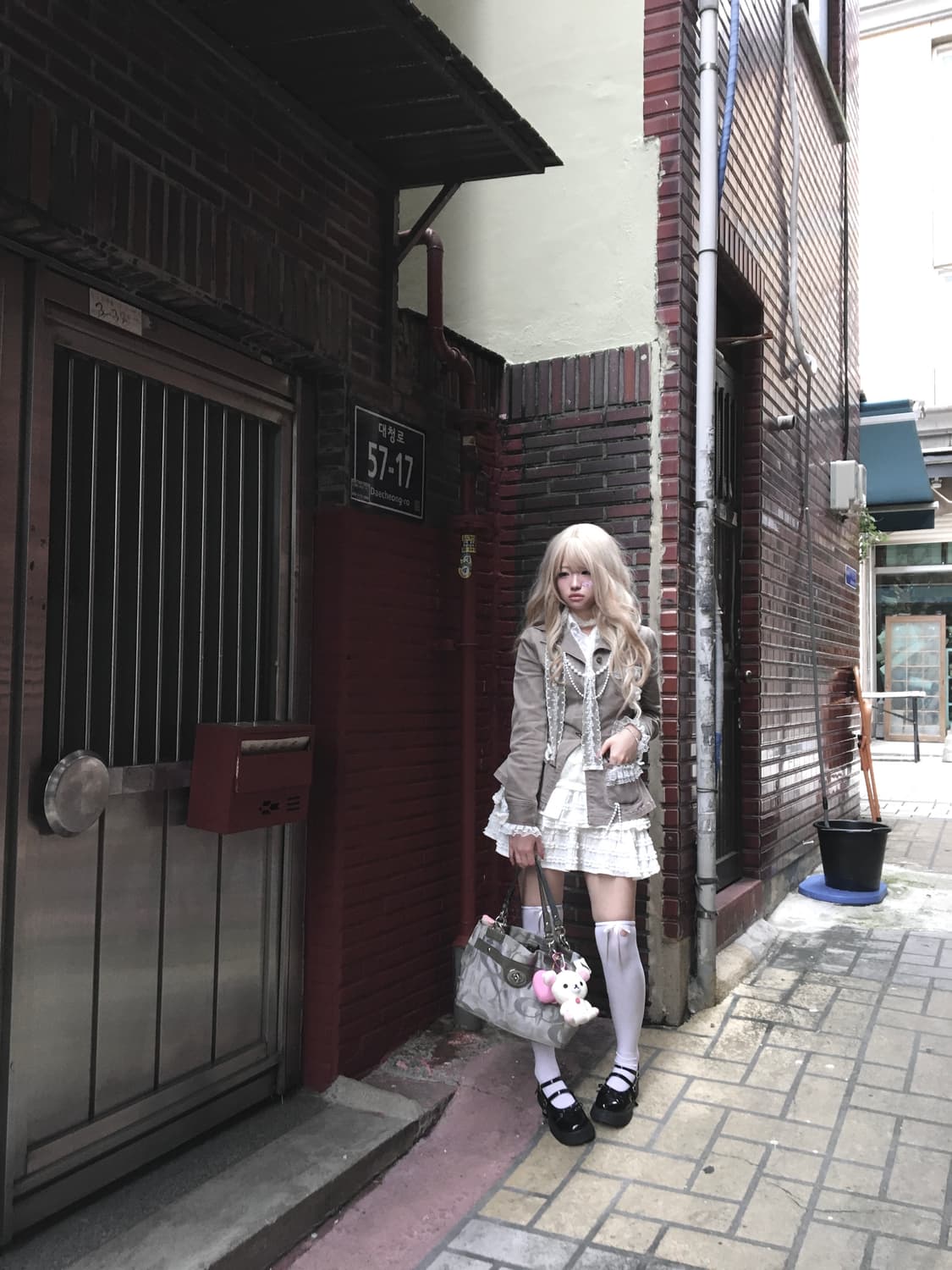 히메갸루 진주 로걀 레이스 자켓 상품이미지5