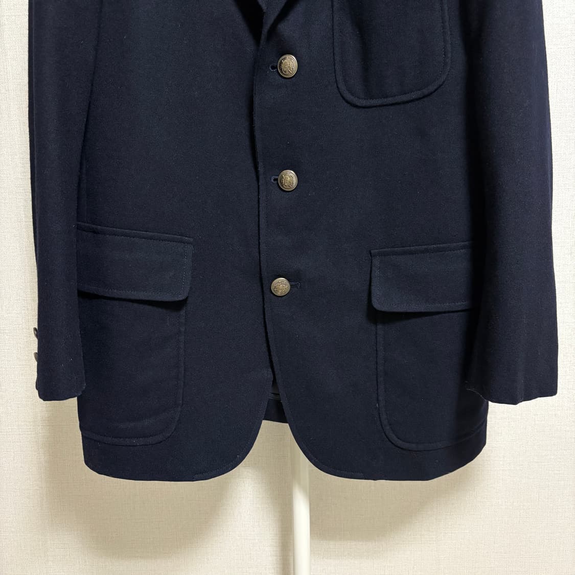 제이프레스 엔틱골드 울 금장 블레이저 자켓 / 네이비, M 상품이미지3