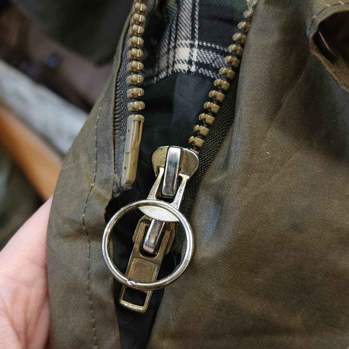 90s 잉글랜드 컨트리 올리브 그린 왁스자켓 헌팅자켓 파카 xxl 상품이미지8