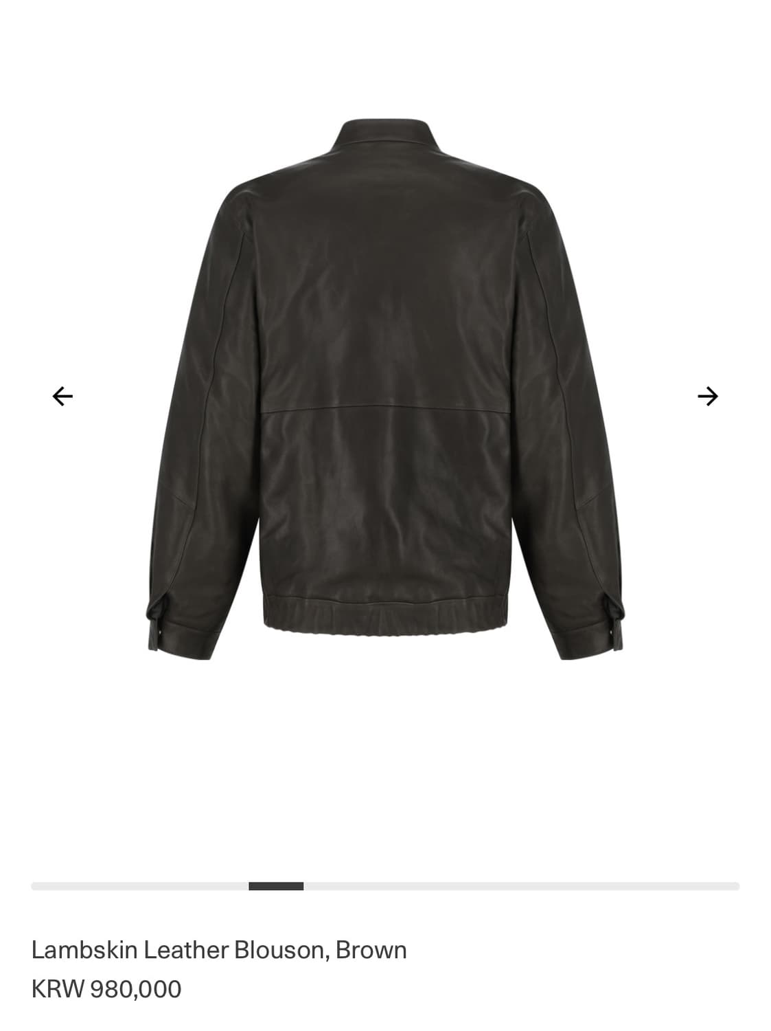 Amomento 아모멘토 램스킨 레더 블루종 상품이미지2