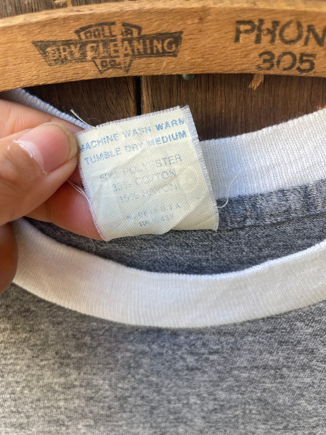 1982 Heather Ringer Tee Made in U.S.A 상품이미지4