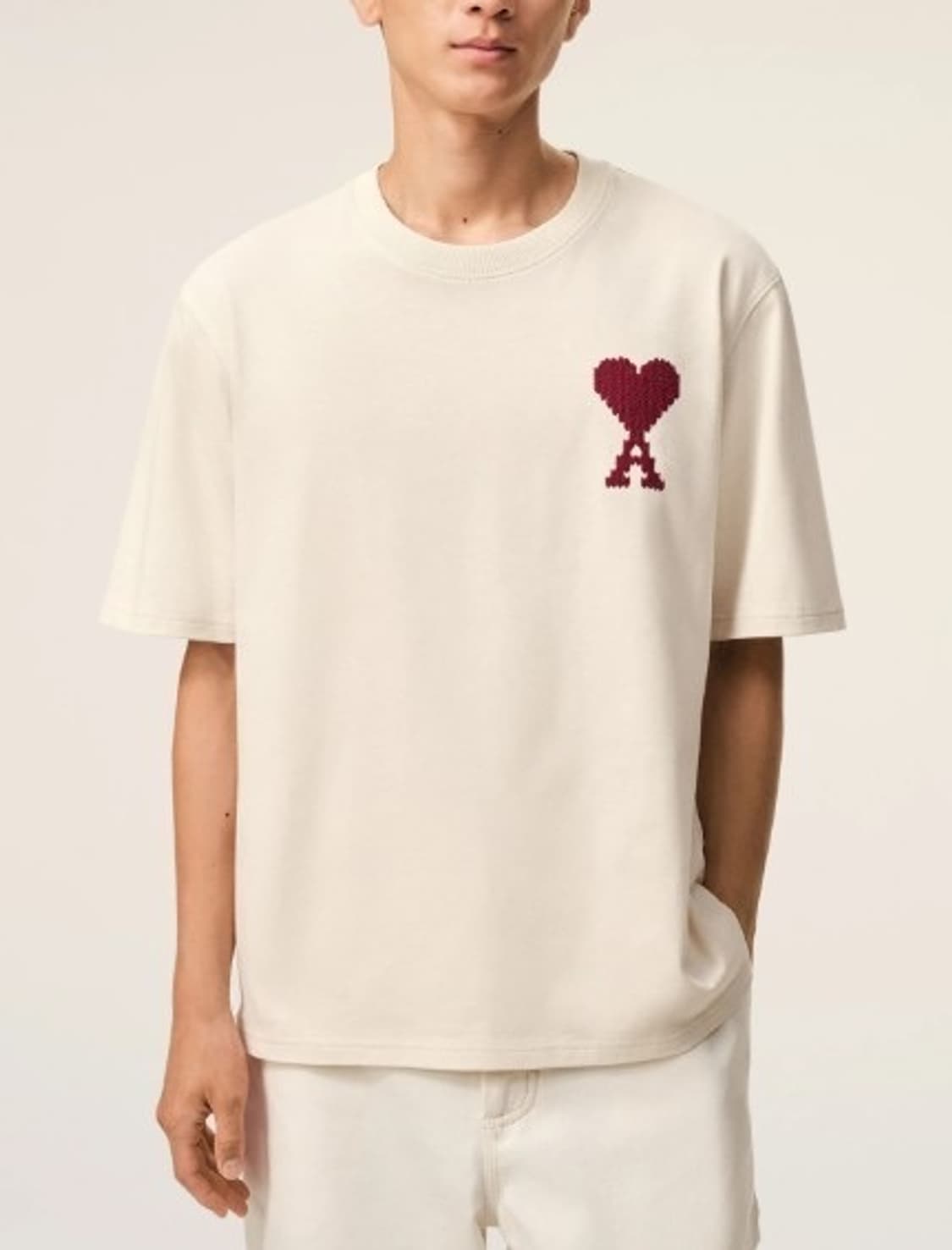 아미 빅로고 자수 반팔티 상품이미지3