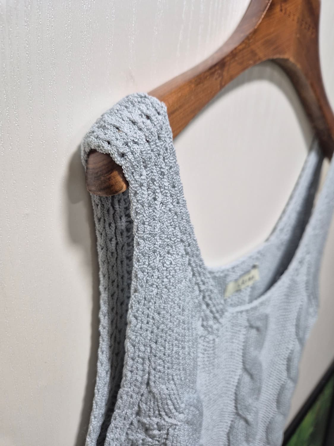 꽈배기 니트 슬리브리스 탑 상품이미지3