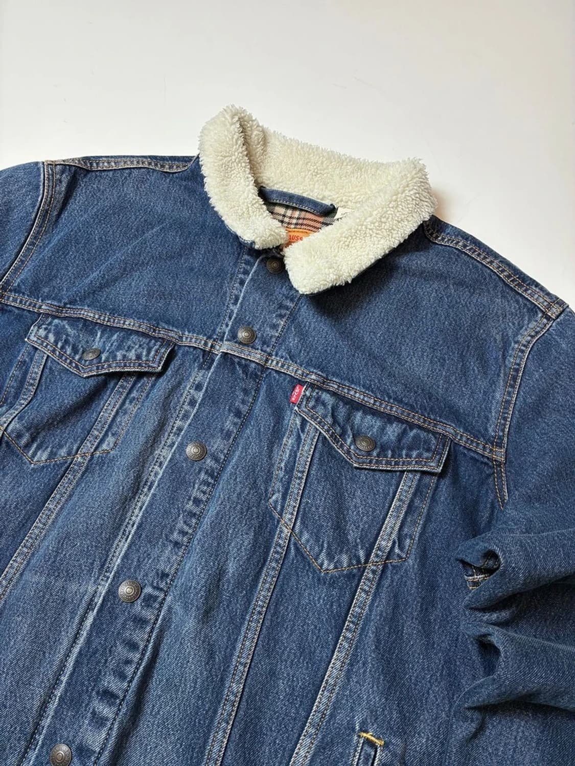 리바이스 00's 체크 라이닝 쉐르파 데님 트러커 자켓 PN8959 상품이미지2
