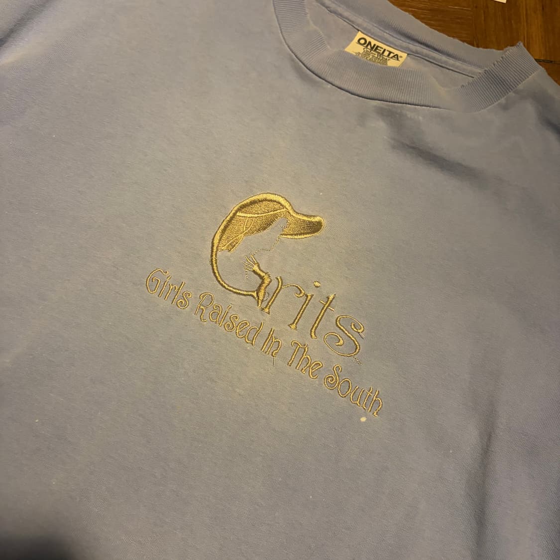 90s Oneita Grits 싱글스티치 티셔츠 상품이미지2