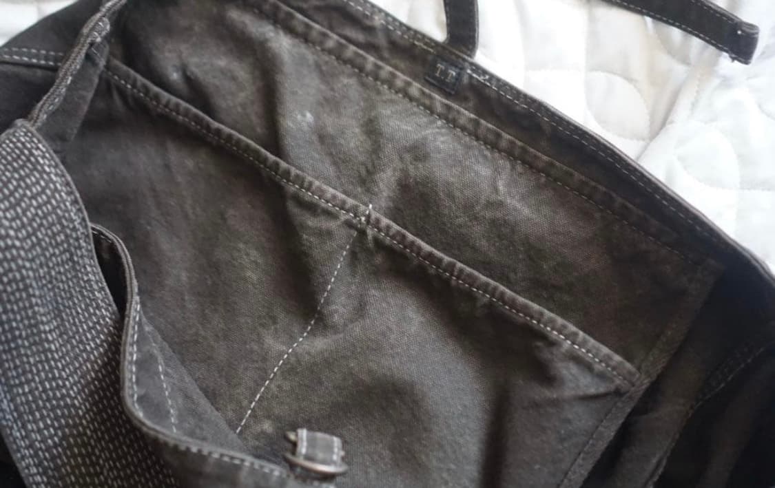 타이가 타카하시 LOT.004 뉴스보이백 머드다잉 브라운 상품이미지6