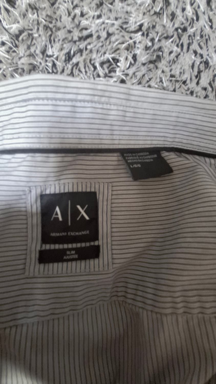 아르마니 익스체인지 스트라이프 셔츠 L 상품이미지3