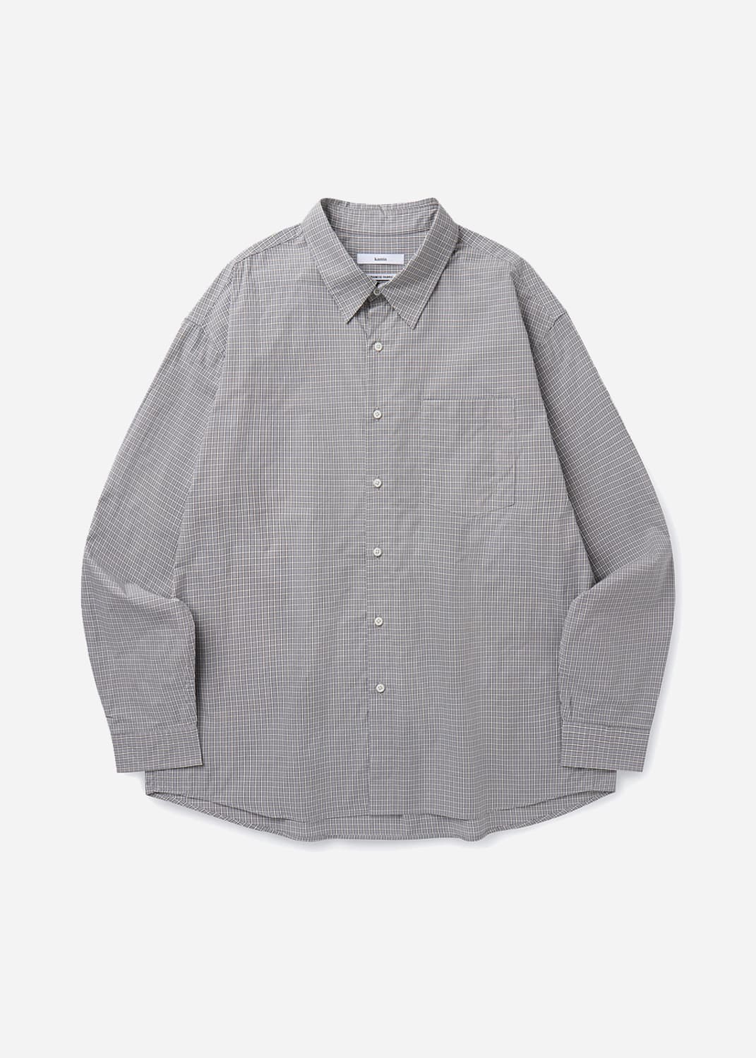 카미아 재패니즈 스몰 그레이 체크셔츠 M사이즈 상품이미지1