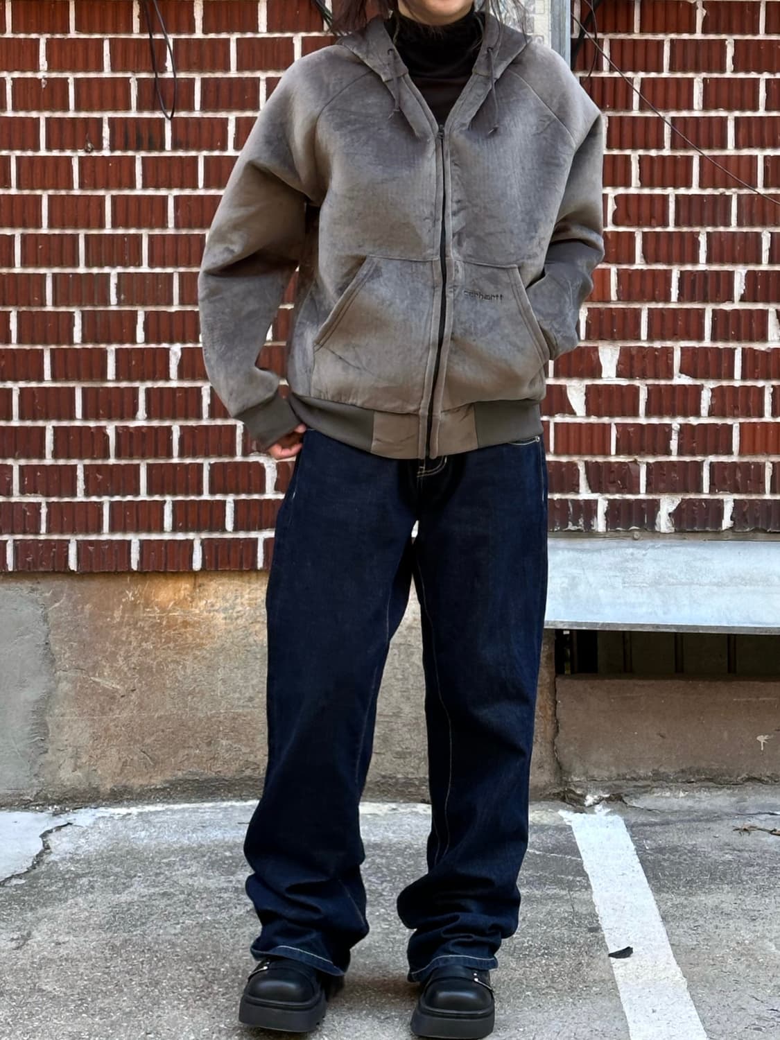 cp컴퍼니 패딩 칼하트 벨벳 후드집업 에비수 팬츠 상품이미지6