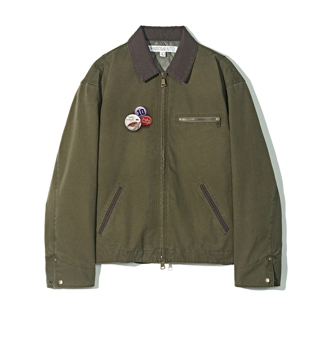 새상품(L)파르티멘토 신슐레이트 빈티지 워싱 워크자켓 카키 상품이미지1