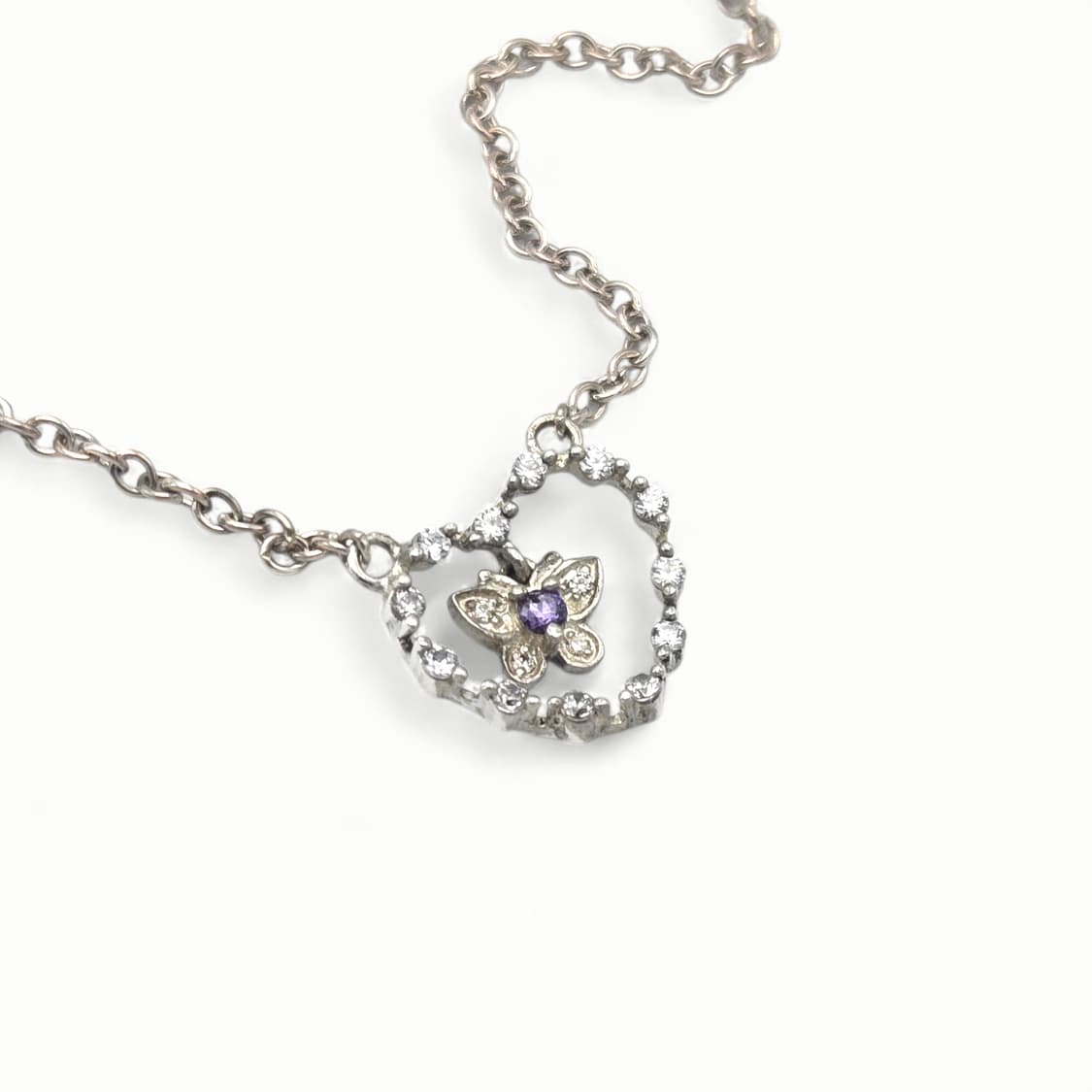 안나수이 하트 나비 펜던트 실버 목걸이 상품이미지6