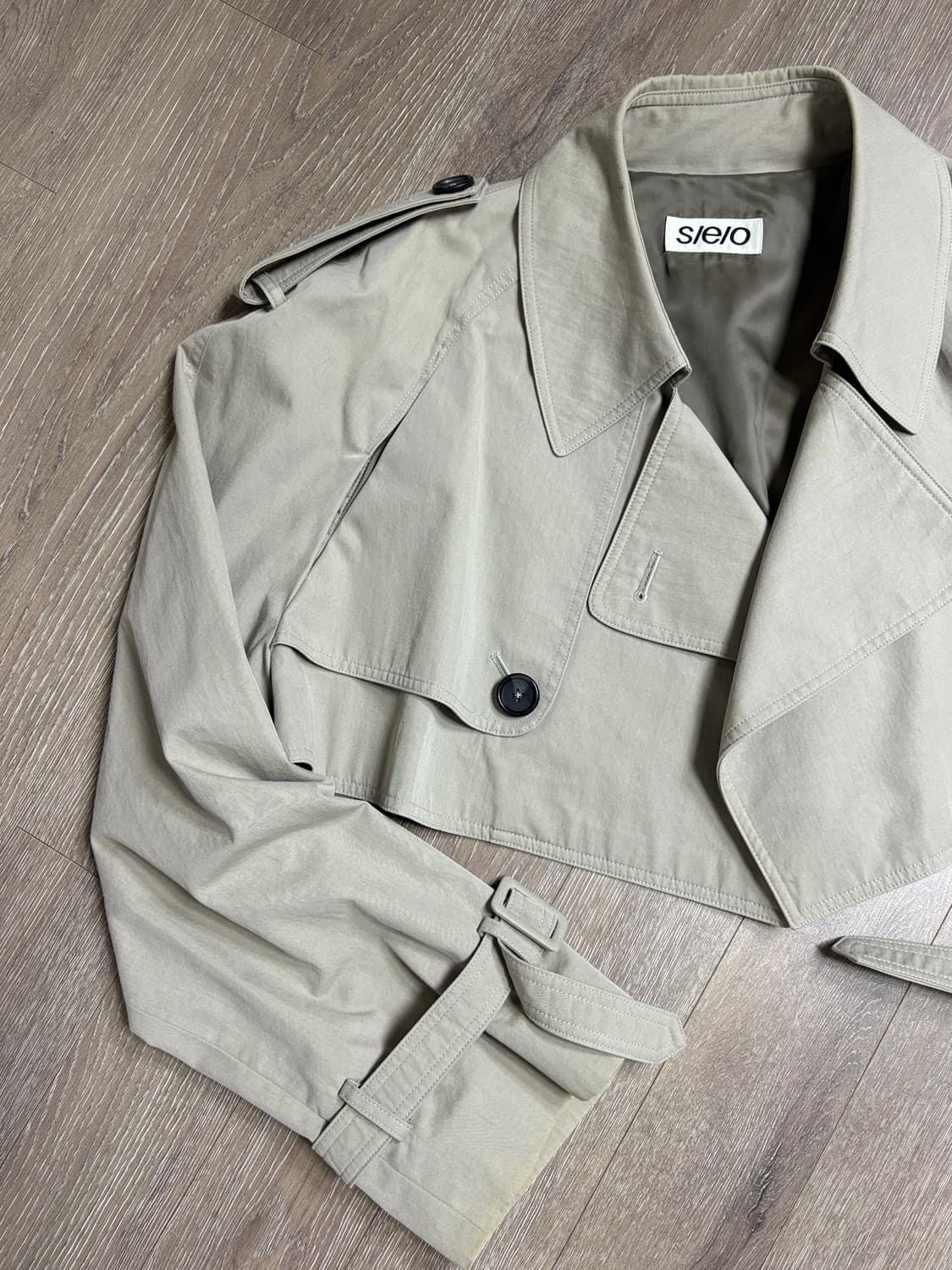 S/E/O 에스이오 크롭 트렌치 코트 상품이미지3