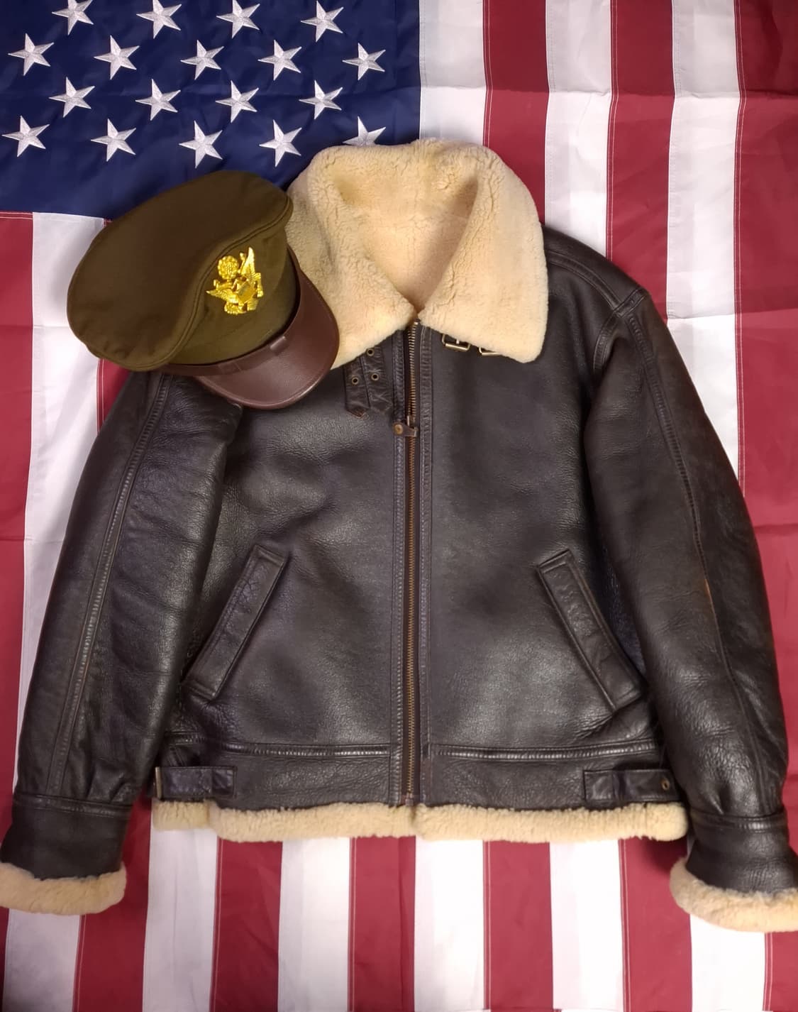 미공군 B-3 TYPE 리얼레더 항공 폭격기 무스탕 상품이미지2