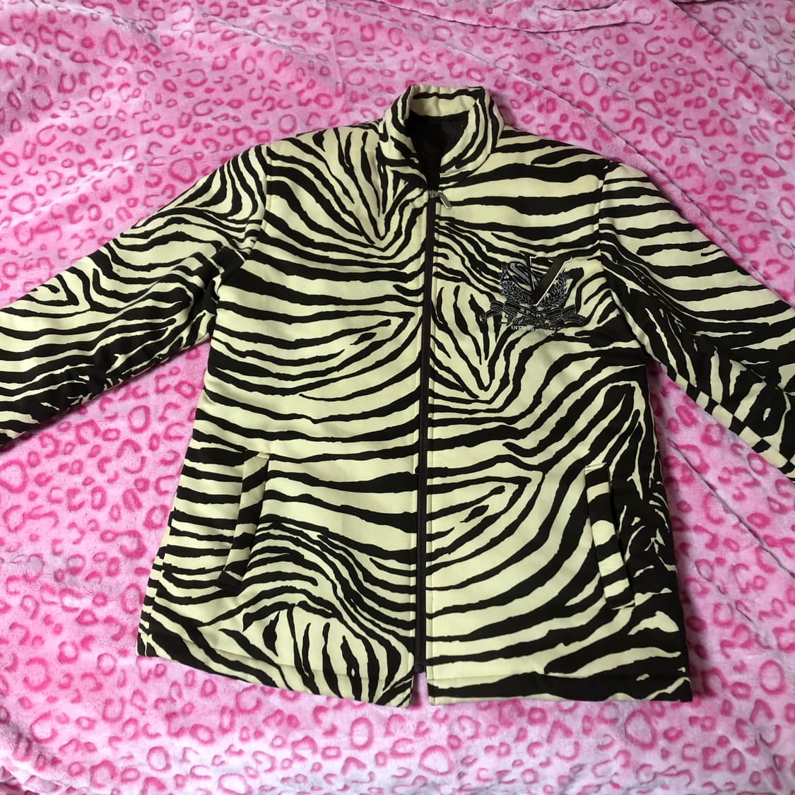 갸루 빈티지 호피 지브라 아우터 자켓 상품이미지2