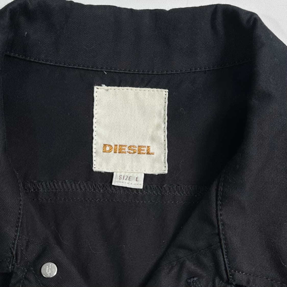 디젤 블랙 코튼 트러커 자켓   상품이미지5