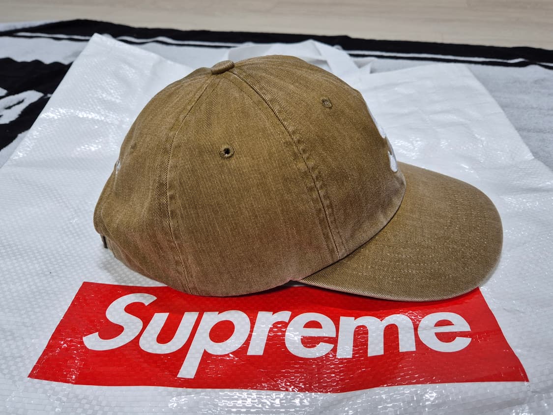 (os) 슈프림 피그먼트 S로고 샌드 탄 6패널 모자 상품이미지3