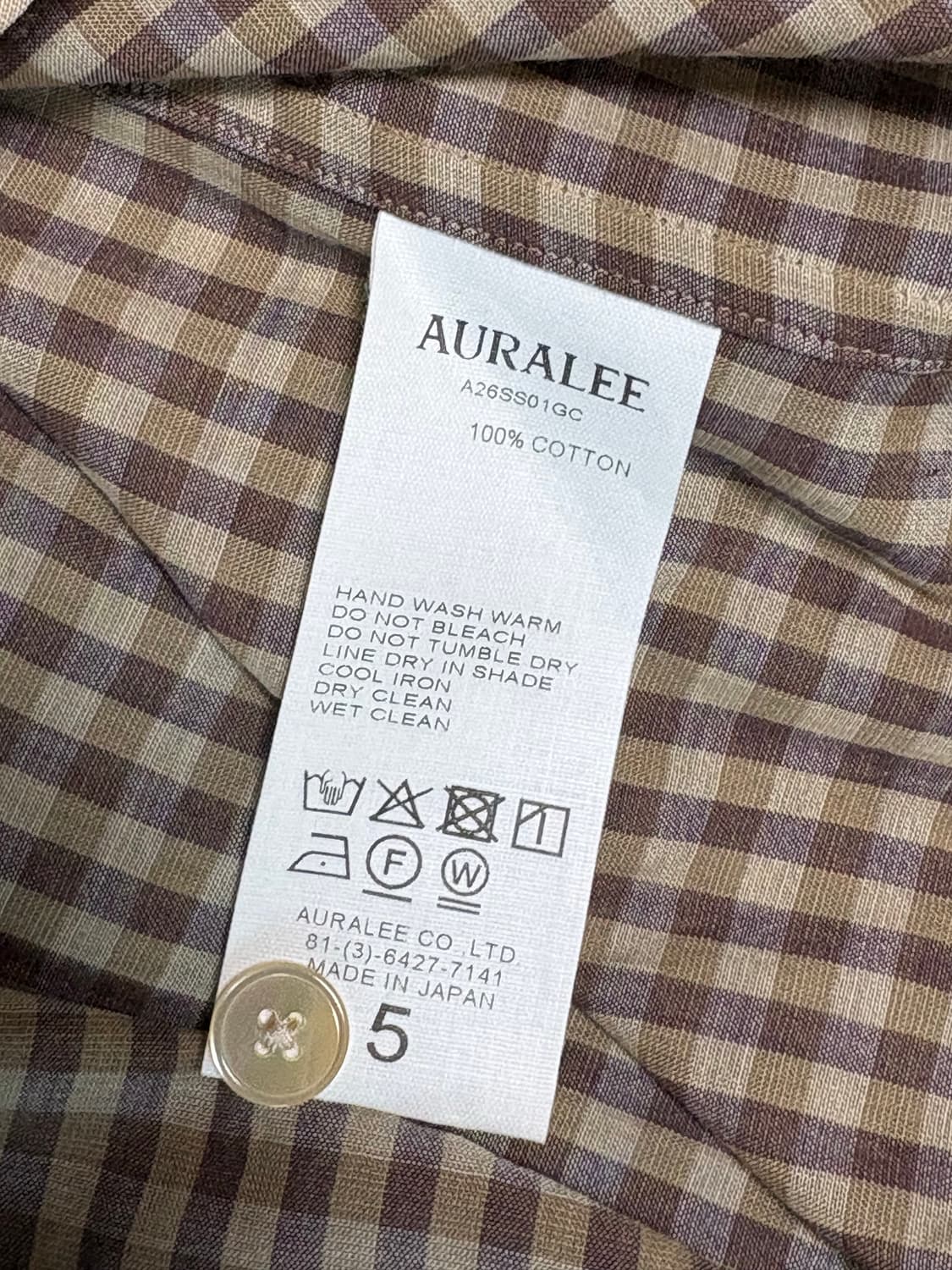 26S오라리 airy light cotton check big shirt 상품이미지4