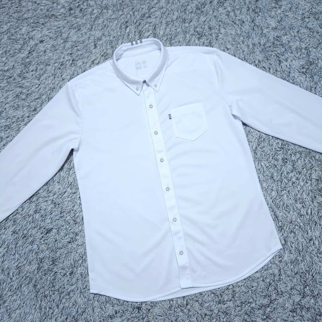 아디다스골프)105 남자 흰색 쿨맥스 골프셔츠 / 왕눈이 상품이미지2