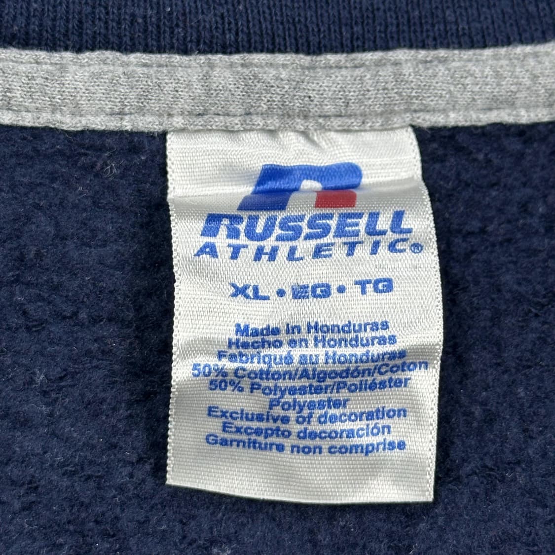 90s 러셀 애슬레틱 빈티지 박시핏 맨투맨 네이비 XL 상품이미지5