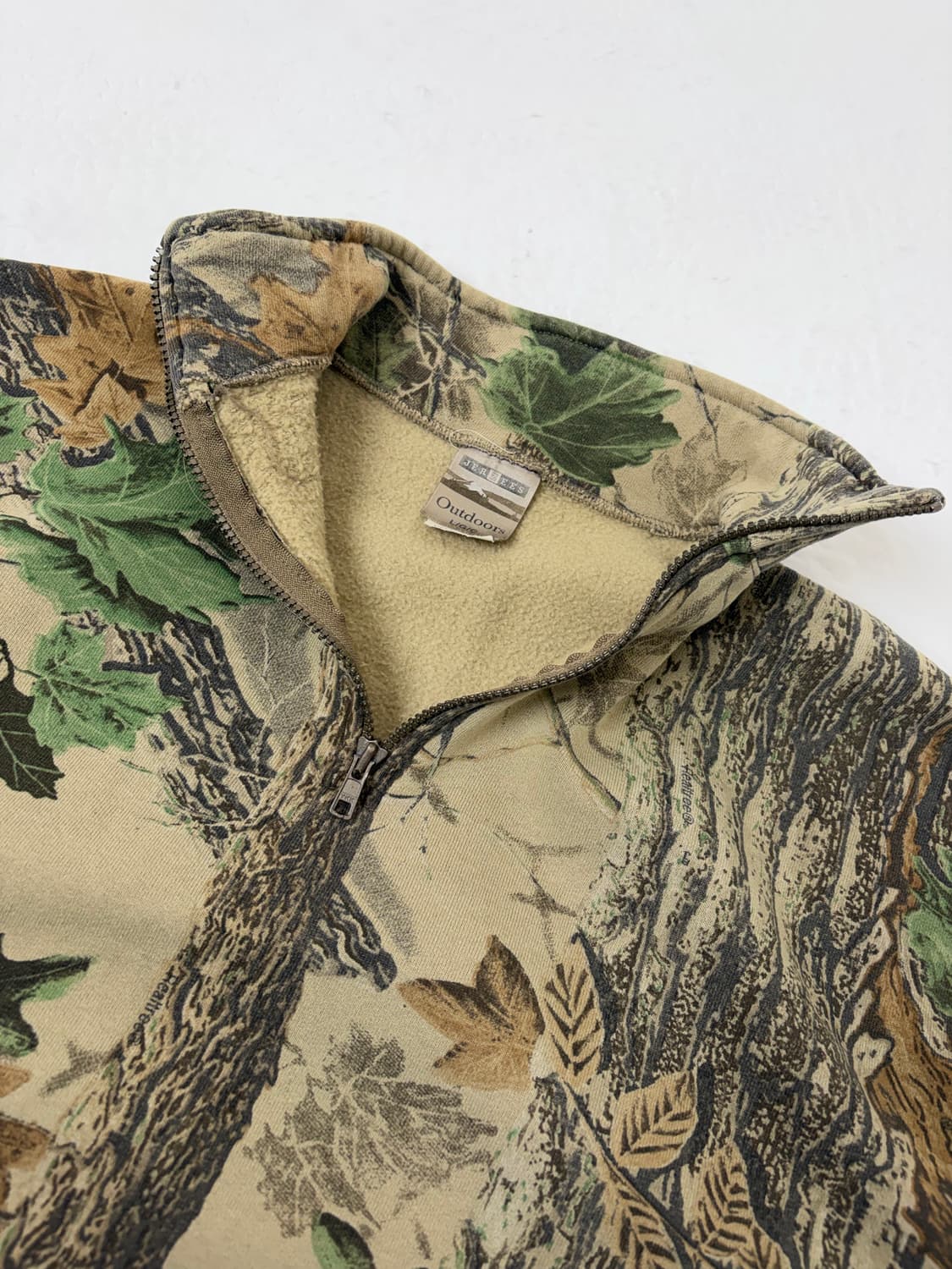 90s Forest Camouflage Quarter Sweatshirt 상품이미지6