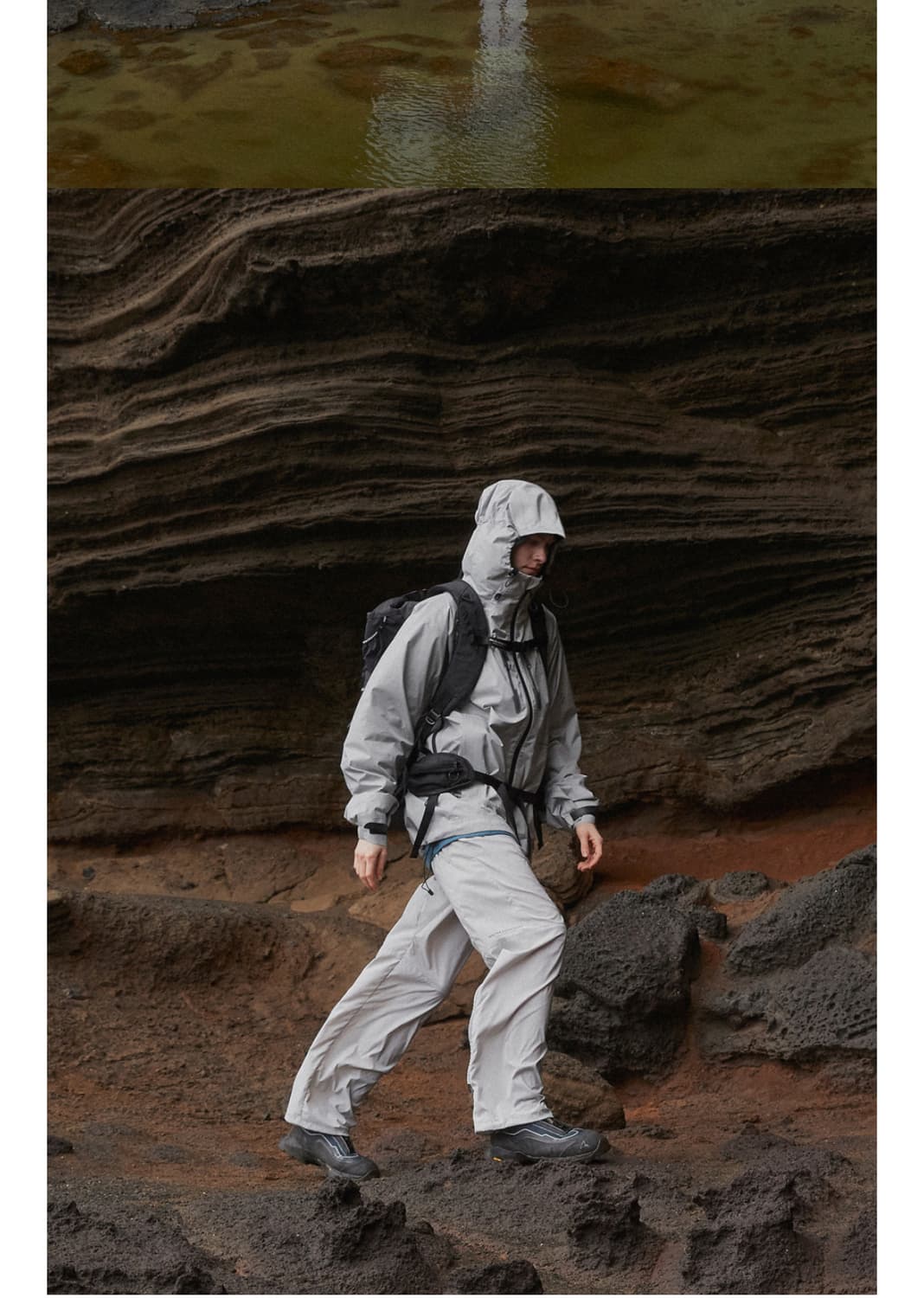 웰터 익스페리먼트 3layer REFLECTIVE STICH 자켓 화이트 상품이미지1