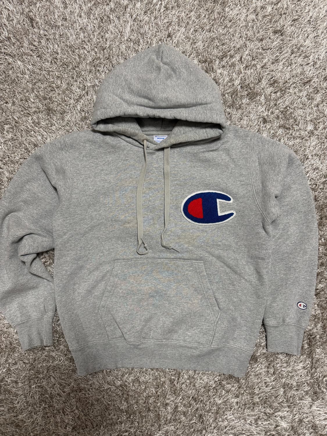 [M] 챔피온 빅와펜 회색 후디 상품이미지2