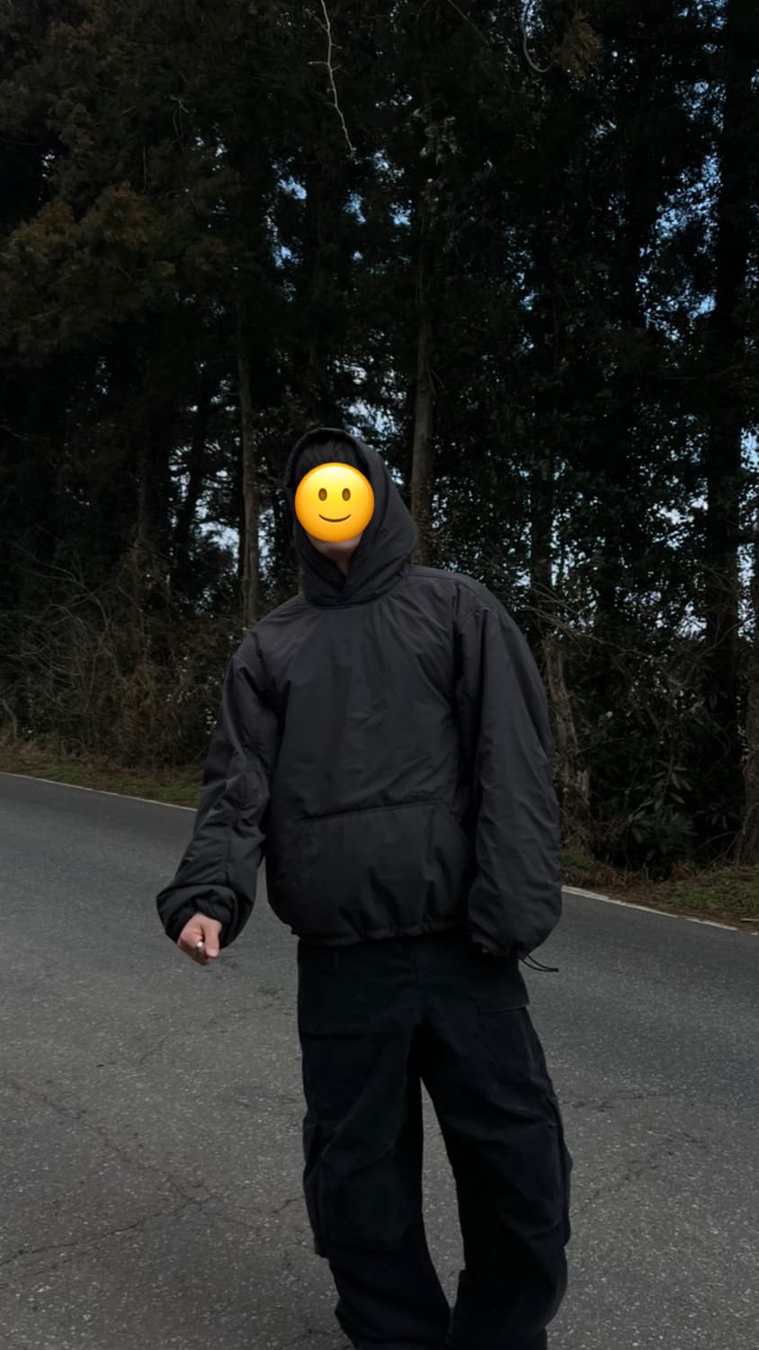 발렌시아가 스포티 B 나일론 패디드 풀오버 후드 블랙 2사이즈 상품이미지8