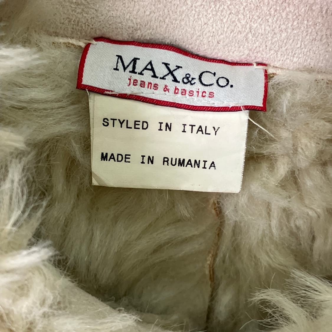 막스마라 막스앤코 아이보리 퍼 트리밍 스웨이드 무스탕 자켓 42 상품이미지3