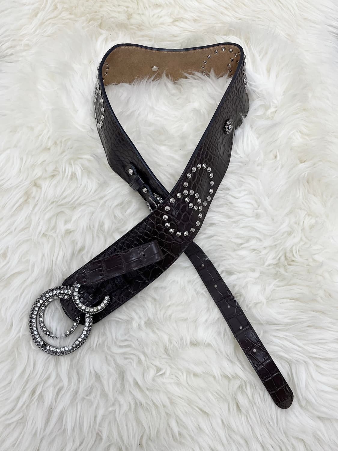 오리엔탈 스터드 큐빅 와이드 벨트 상품이미지4