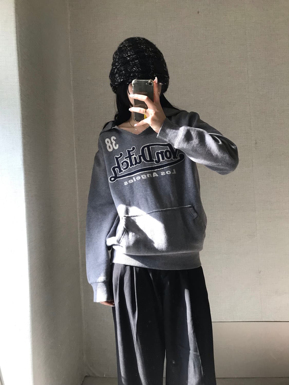 본더치 빅로고 오프숄더 후드티 상품이미지4