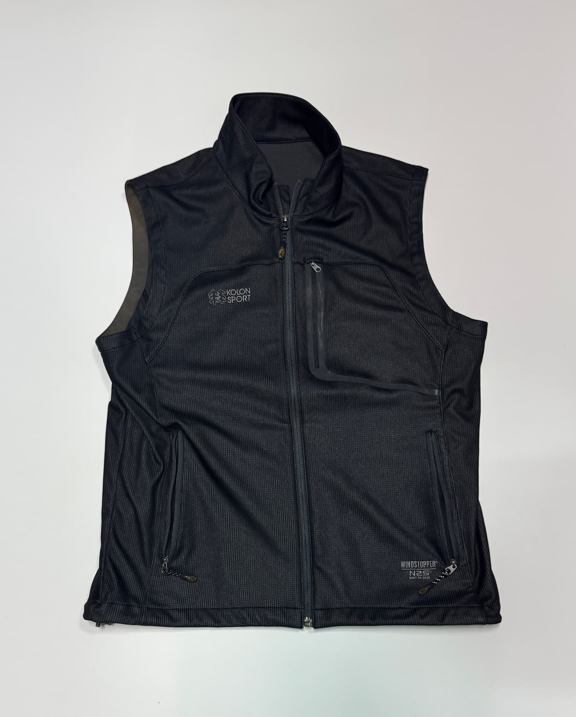 코오롱 스포츠 윈드스토퍼 등산 집업 베스트 L 블랙 상품이미지1