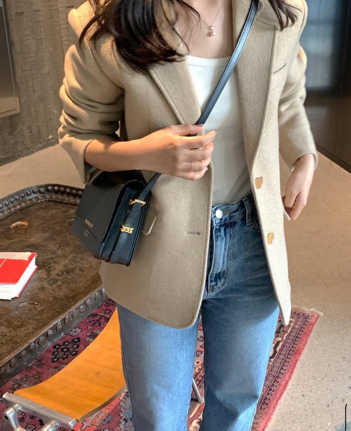 모로마켓 헤링본 울 재킷 상품이미지5