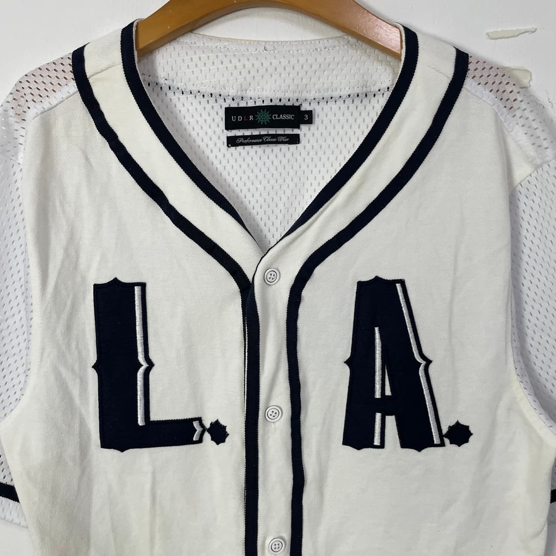 UDLR classic 야구 셔츠 화이트 상품이미지3