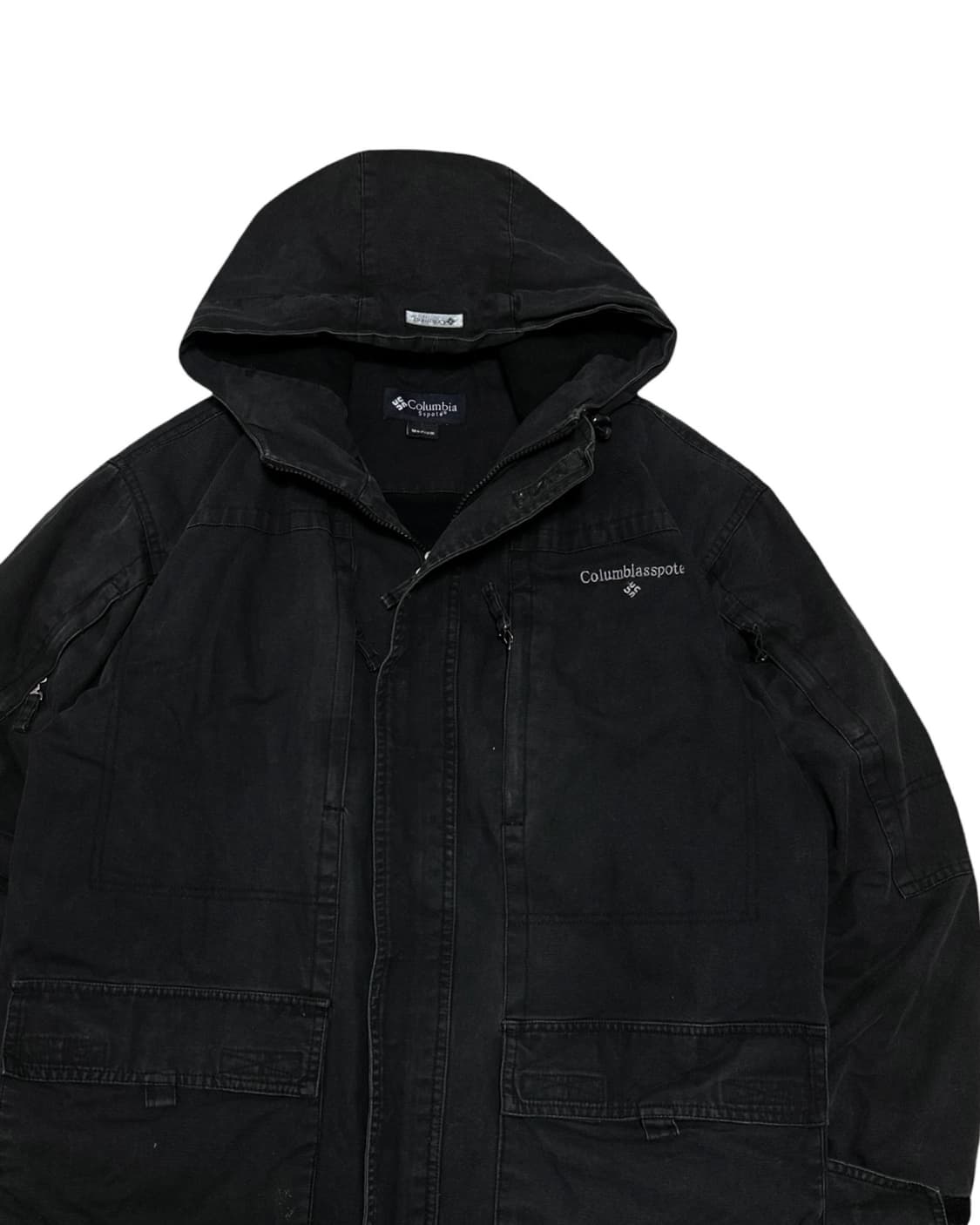 컬럼비아 블랙 워시드 후드 워크자켓 상품이미지2