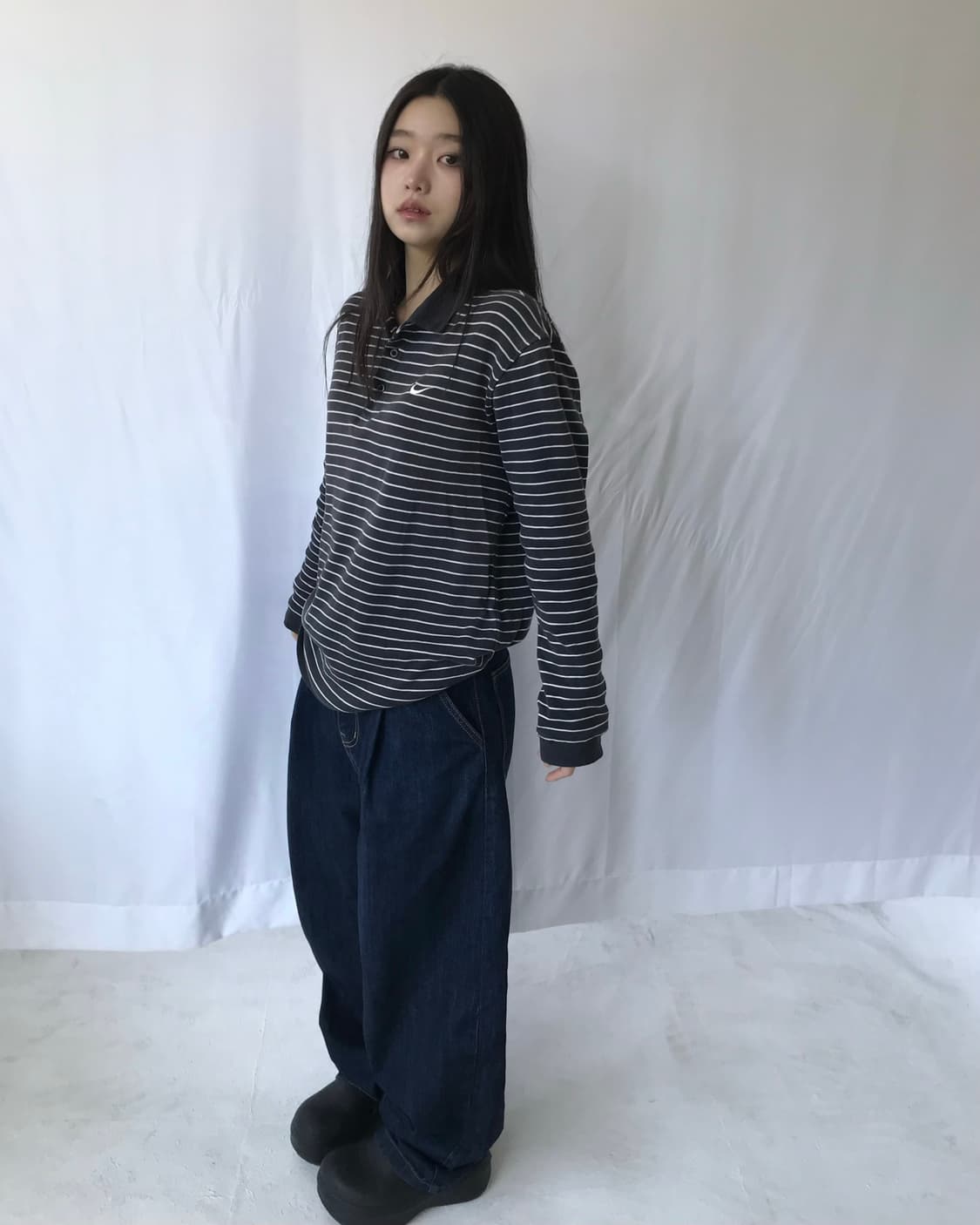 나이키 블랙 스트라이프 폴로 티셔츠  상품이미지3