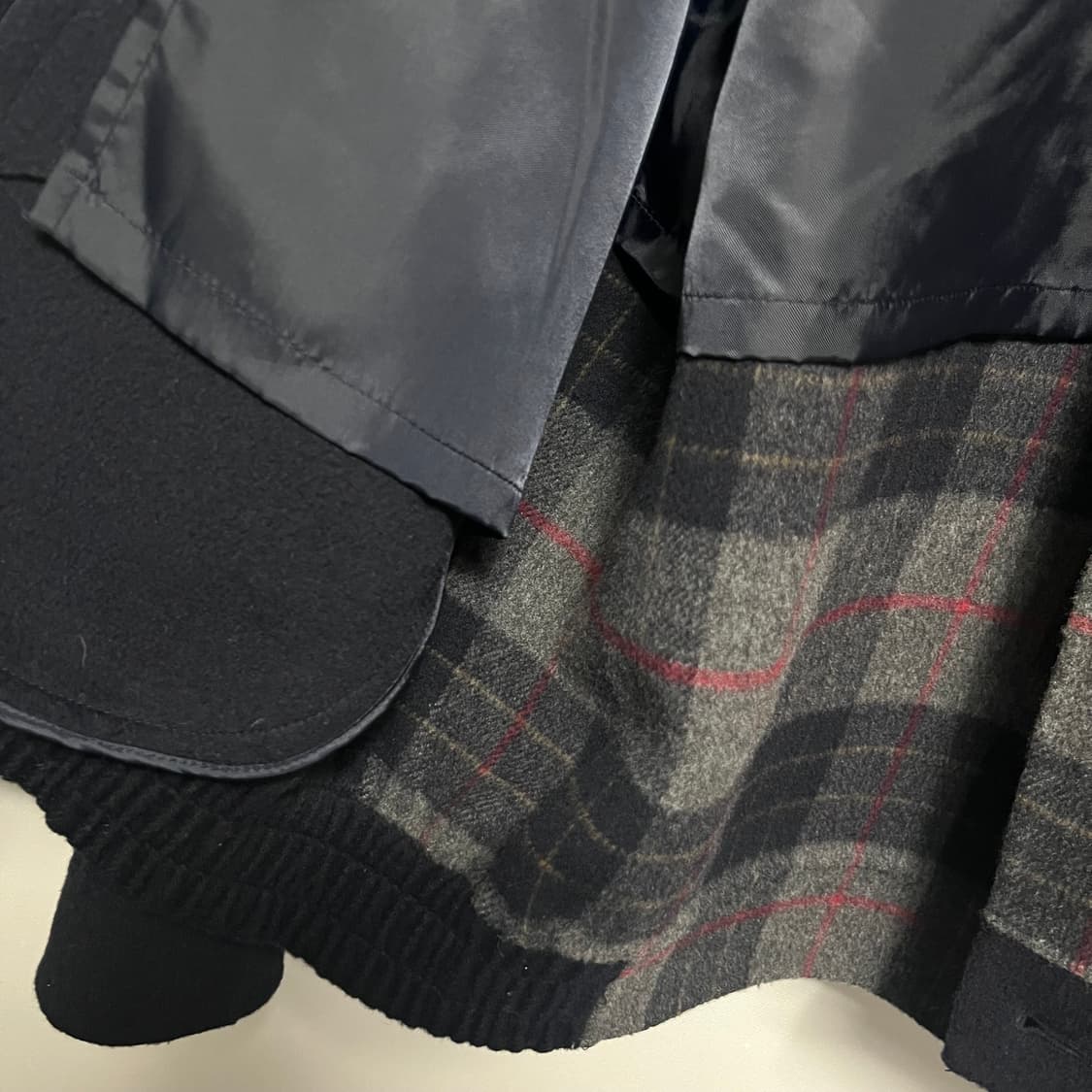 파크랜드 체크 울 블루종 자켓  상품이미지4