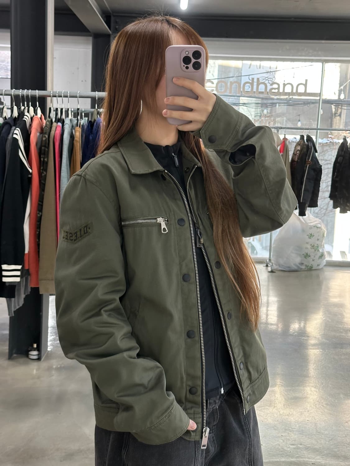 디젤 더블지퍼 스냅버튼 야상 레이싱자켓 상품이미지3