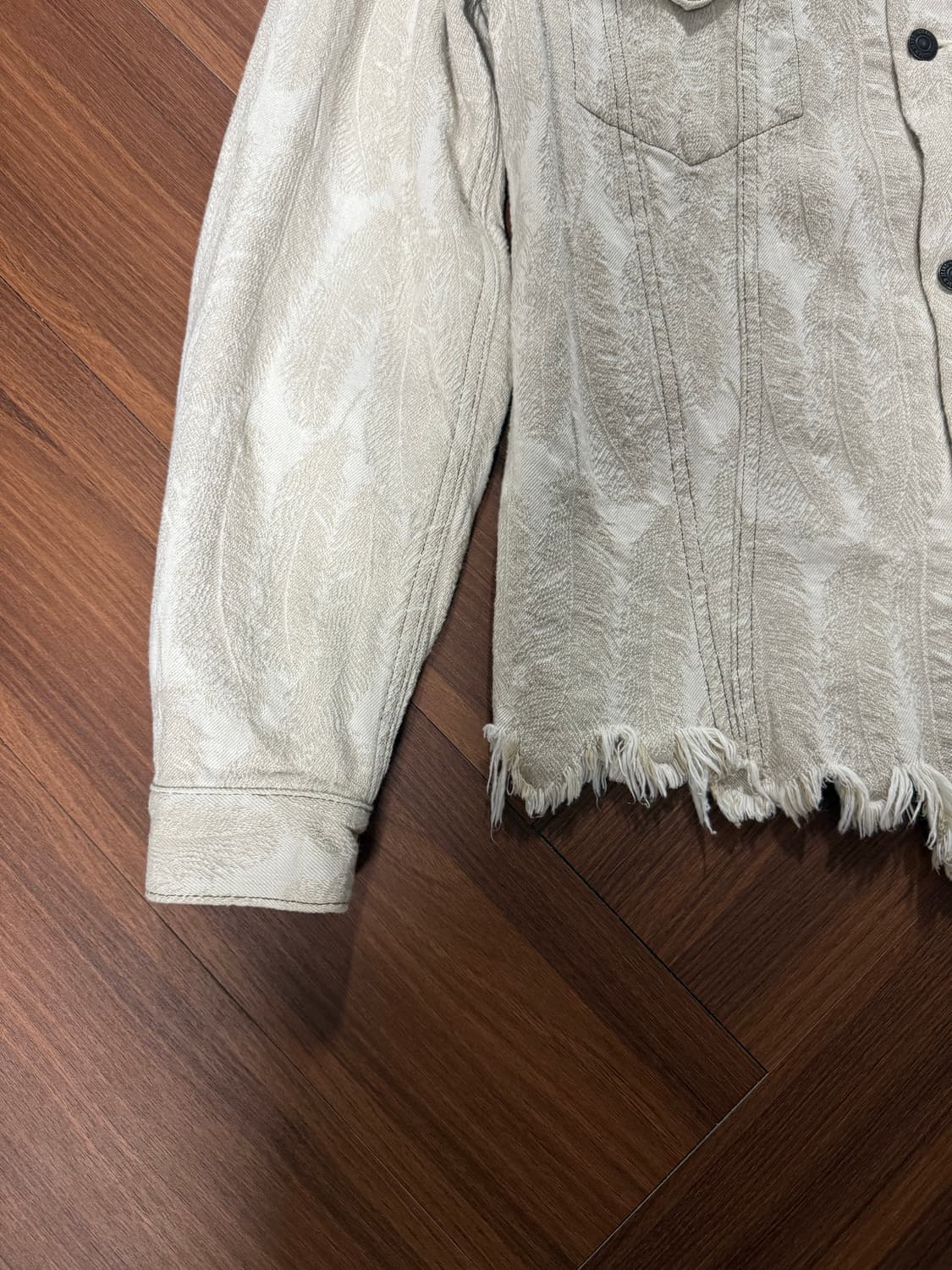 캐피탈 12온즈 페더 데님 3세대 자켓 화이트 상품이미지4