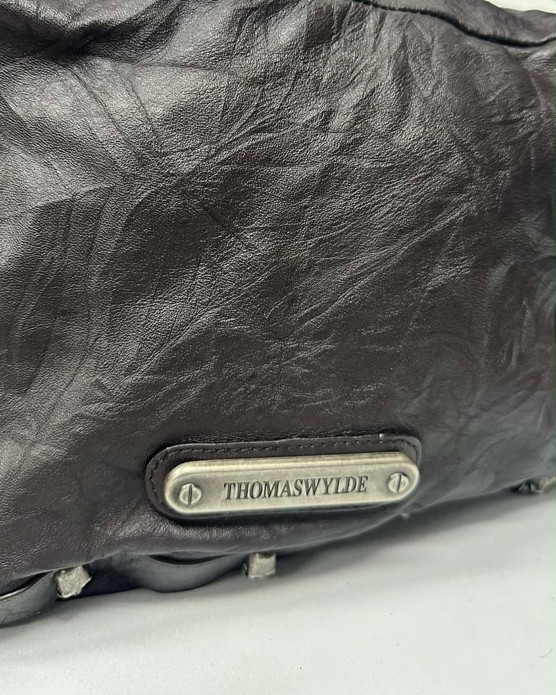 토마스 와일드 스컬 해골 가죽 체인 숄더 & 토트백 상품이미지5