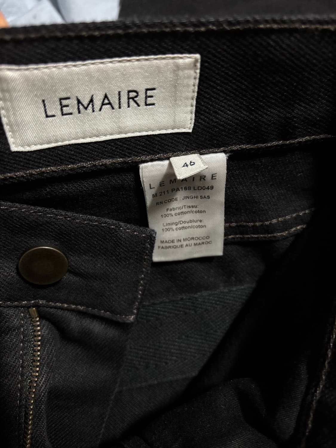 르메르 블랙 데님 팬츠 46 상품이미지3