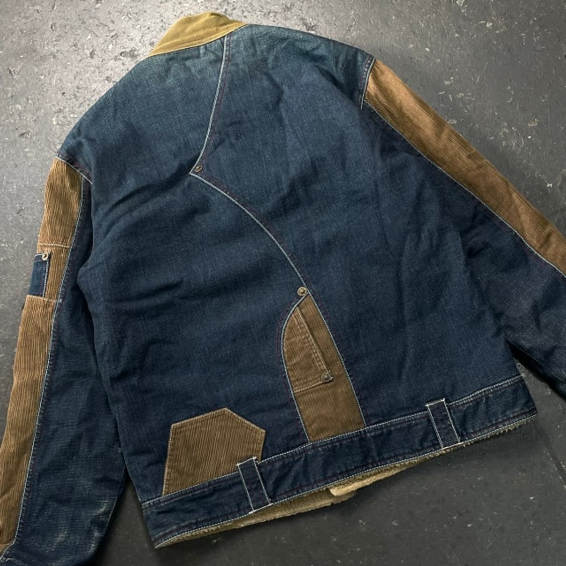 100 빈티지 코듀로이 믹스 데님 자켓  상품이미지5