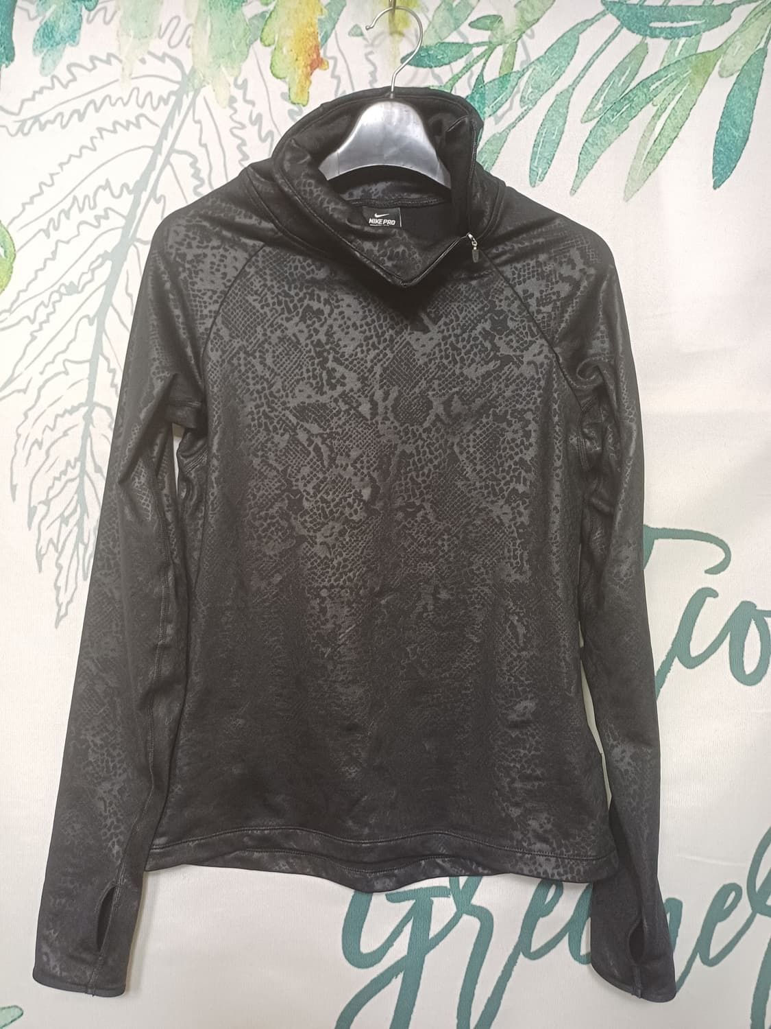 90)여/나이키 블랙 스네이크 패턴 기능성 긴팔 티셔츠 상품이미지6