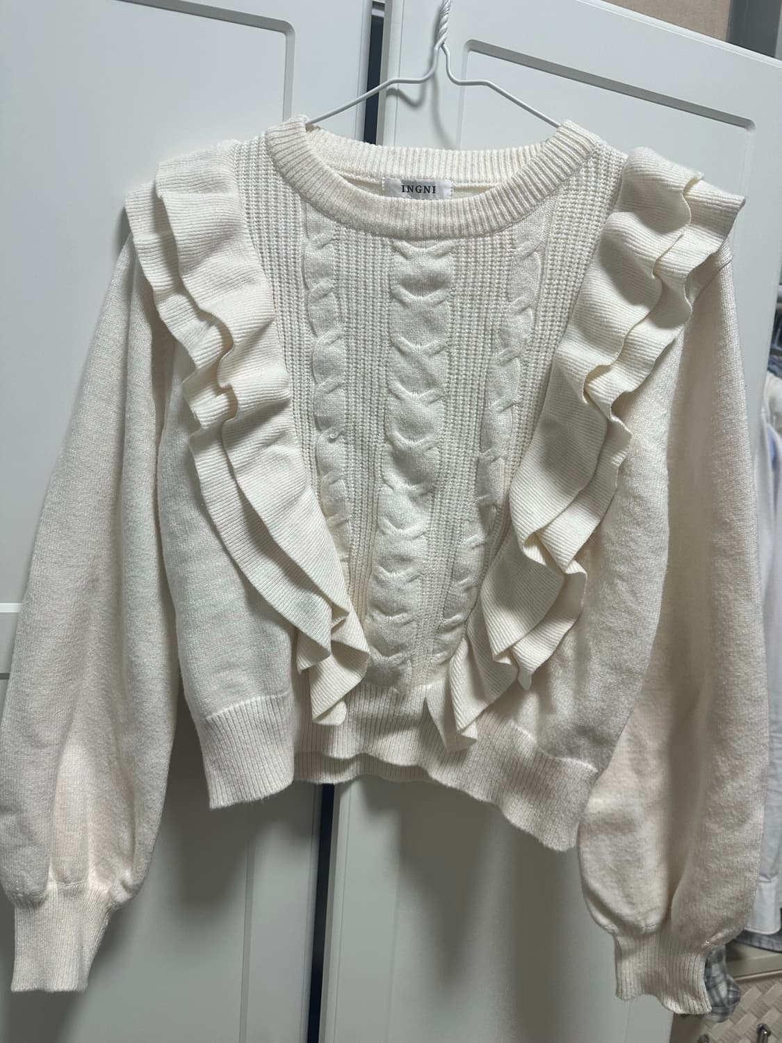 Ingni 잉그니 프릴 니트 아이보리 grl 스나계 상품이미지3