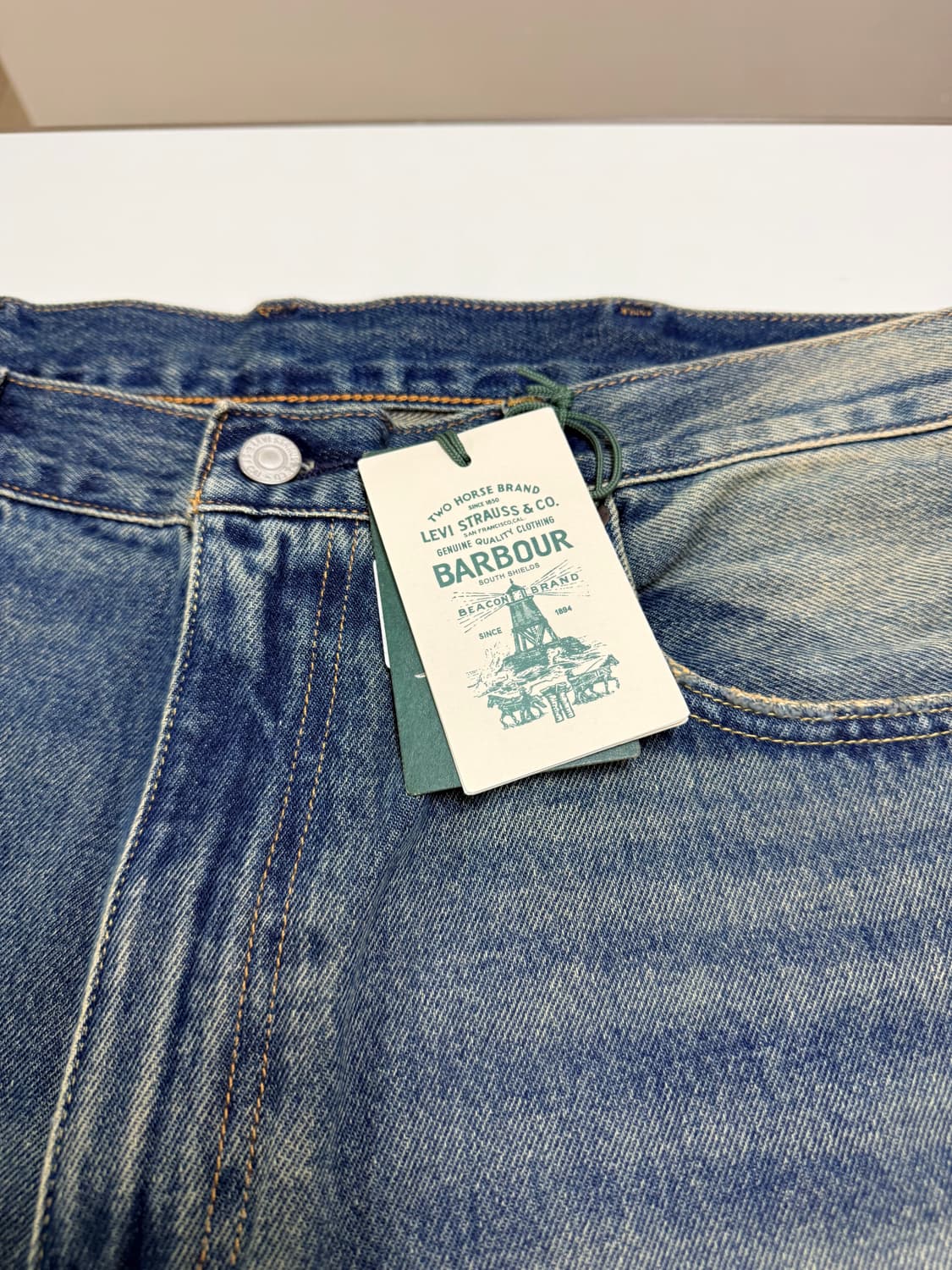 리바이스 x 바버 568 루즈 진 다크 워시 데님 38 상품이미지3