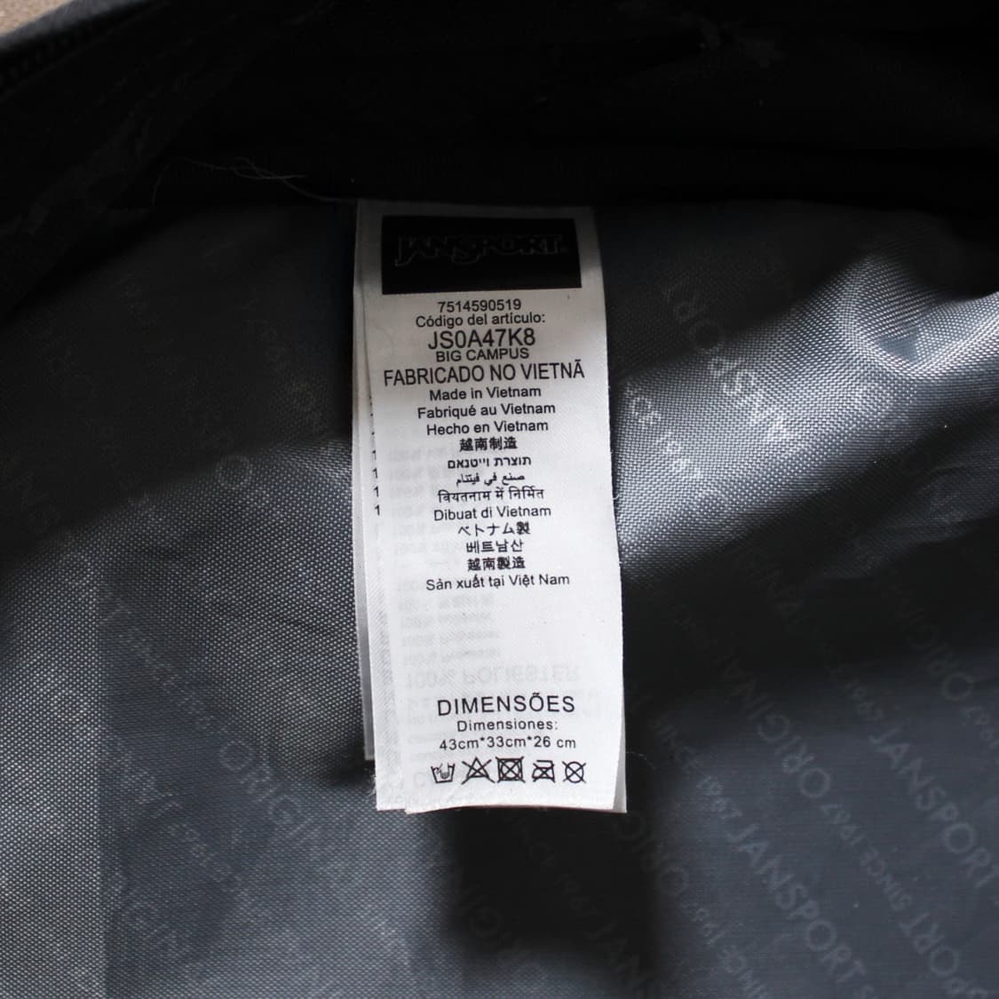 Jansport 잔스포츠 블랙 백팩  상품이미지4