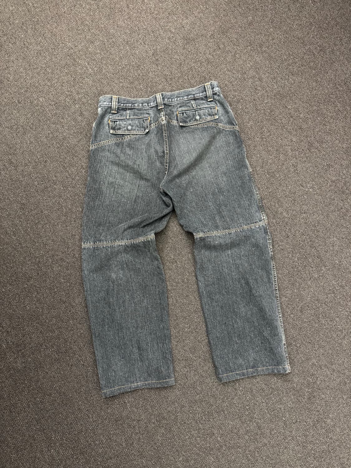 XL)Japanese vintage 흑청 더블니 워크팬츠 상품이미지7