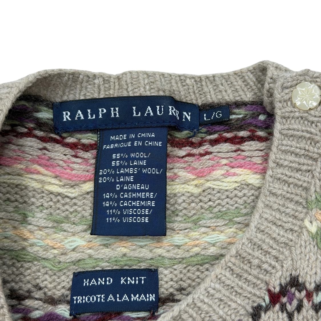 폴로 랄프로렌 페어아일 Y2K 반팔 니트 L 상품이미지2