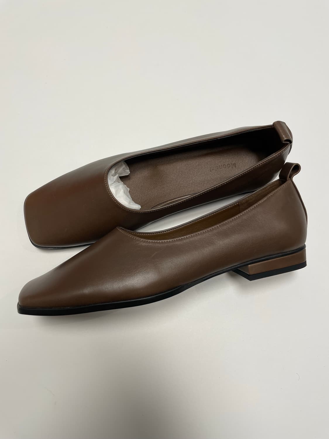 문달 moondal 토스트 플랫 슈즈 245 브라운 새상품 판매 상품이미지2