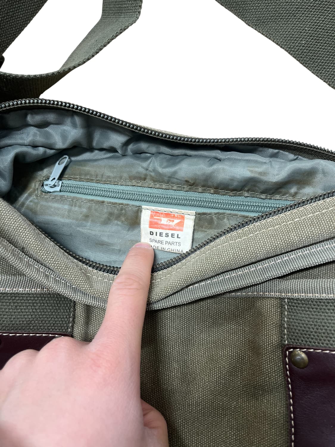 00s 디젤 아카이브 캔버스 숄더백 상품이미지4