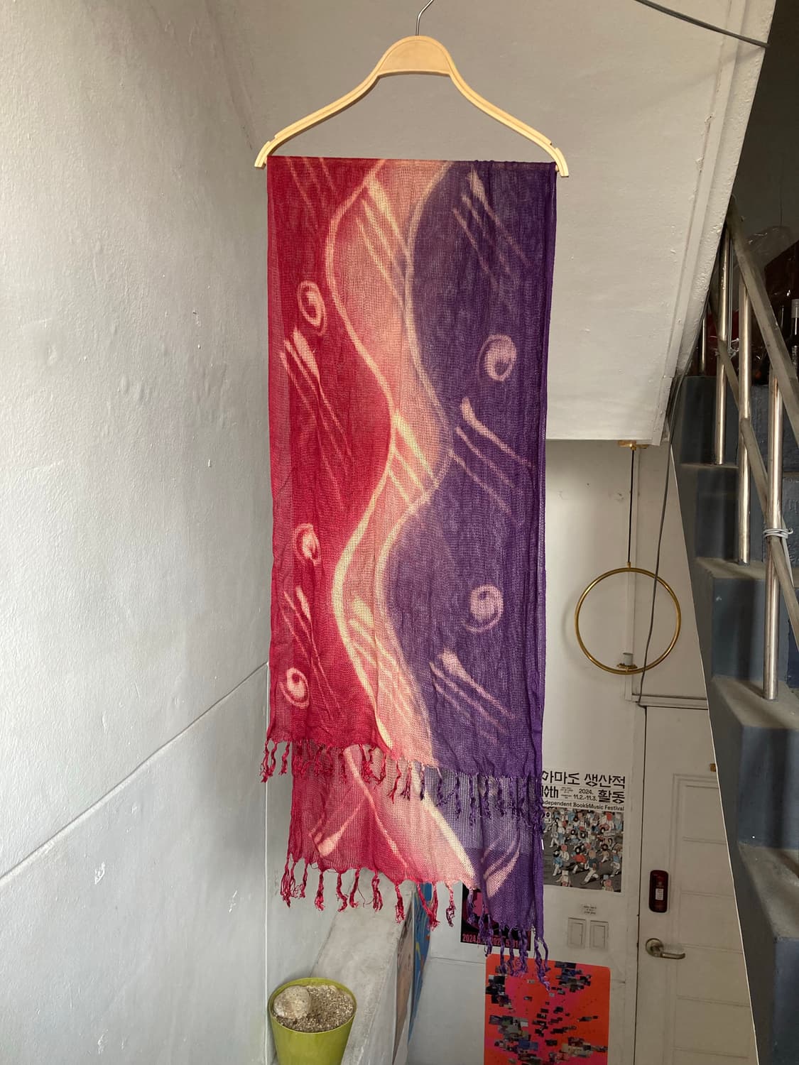 빈티지 에스닉 투톤 물결 머플러 상품이미지1